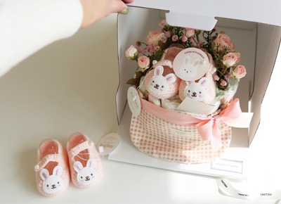 [임신,출산선물] 어서와 토끼야 1단기저귀케이크