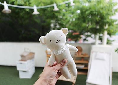 [출산백일선물]  손목보호대+곰딸랑이 인형 선물세트